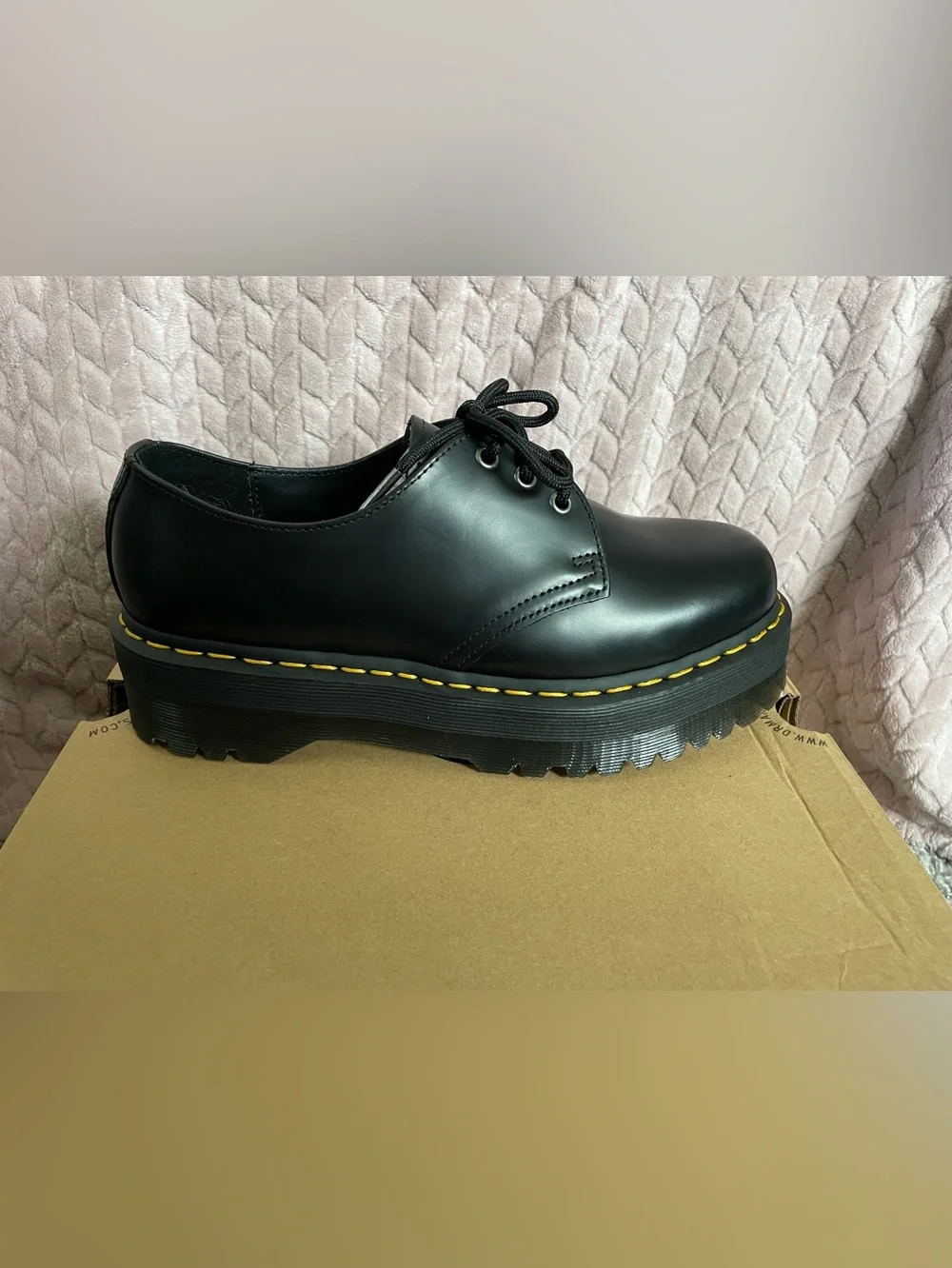 NEW Dr. Martens Black 1461‎ Quad Platform Shoes US-M 9, US-W 10 Mens Women’s